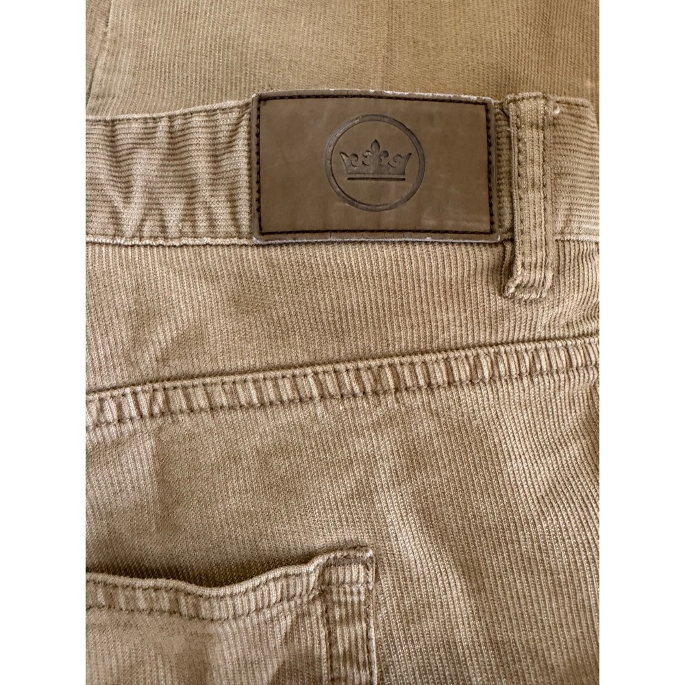 Peter Millar Mens Tan Corduroy Five Pocket Pants Size 42 x 31 khaki Cotton Modal